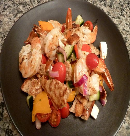 Grilled Shrimp Panzanella Slim Down Smart