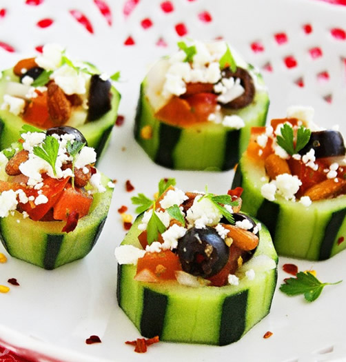 Mediterranean Cucumber Cups Slim Down Smart